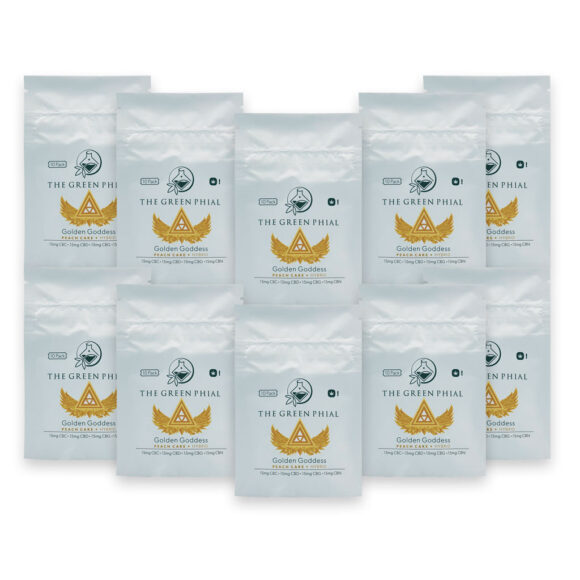 Golden Goddess Gummies Peach Cake Hybrid Case Box 10